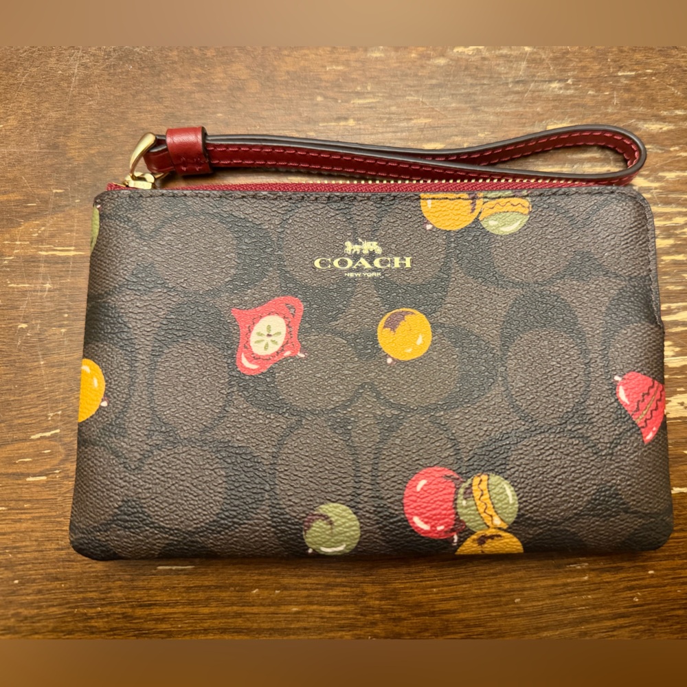 NWT Coach Christmas wristlet